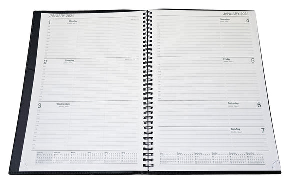DIARY - WEEK TO VIEW A4 - AINSLEY WIRO BOUND