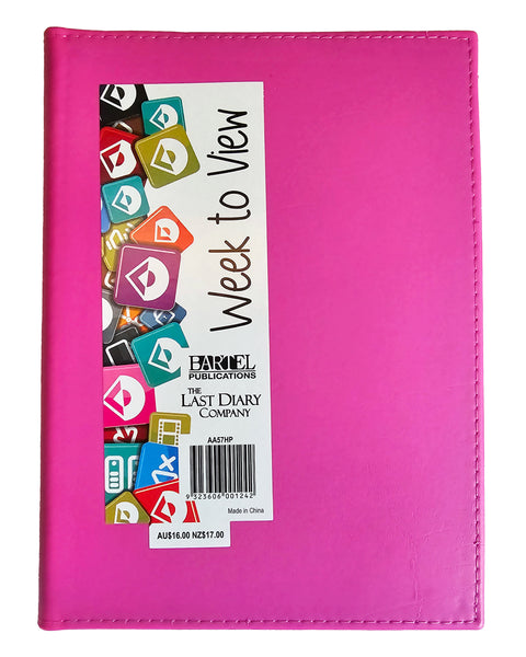 DIARY - WEEK TO VIEW A5 - AINSLEY WIRO BOUND