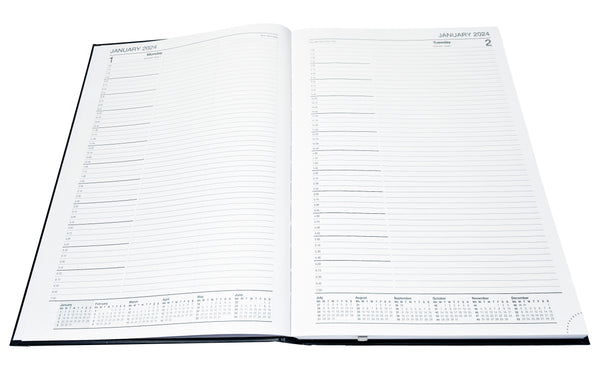ECONOMY DIARY - DAY TO PAGE A4 - CASE BOUND