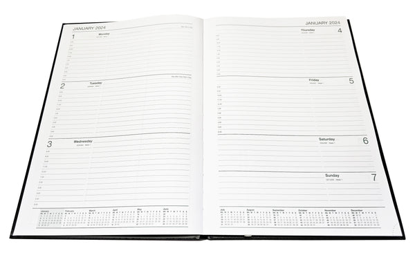 ECONOMY DIARY - WEEK TO VIEW A4 - CASE BOUND