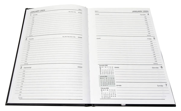 ECONOMY DIARY - WEEK TO VIEW A5 - CASE BOUND