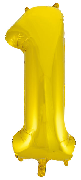 Giant Gold 86cm Helium Balloon Letters & Numbers