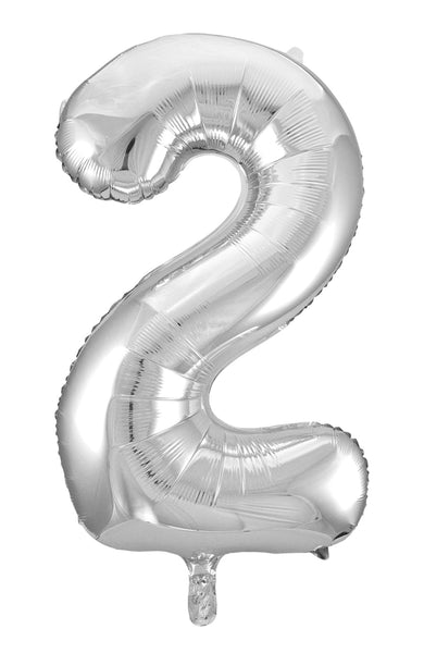 Giant Silver 86cm Helium Balloon Letters & Numbers