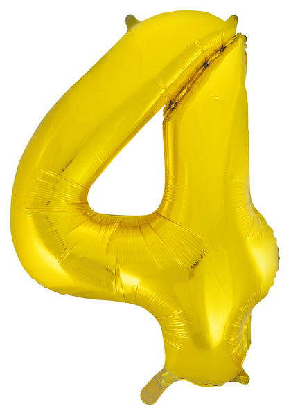 Giant Gold 86cm Helium Balloon Letters & Numbers