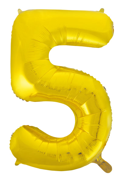 Giant Gold 86cm Helium Balloon Letters & Numbers