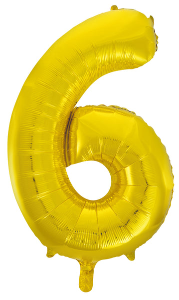 Giant Gold 86cm Helium Balloon Letters & Numbers