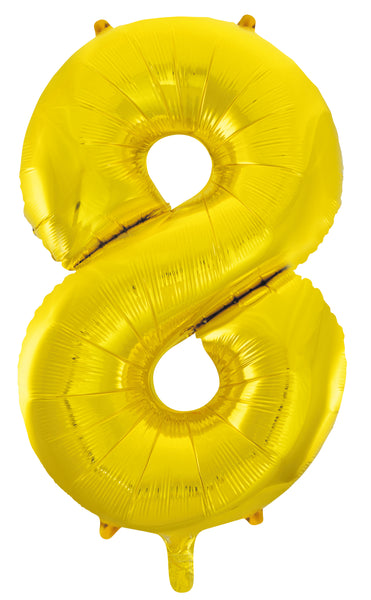 Giant Gold 86cm Helium Balloon Letters & Numbers