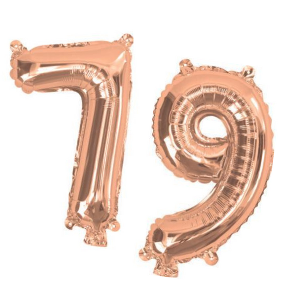 Giant Rose Gold 86cm Helium Balloon Numbers
