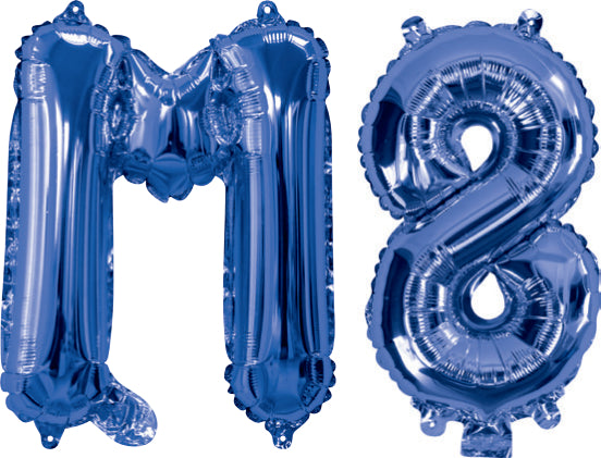 Giant Blue 86cm Helium Balloon Letters & Numbers