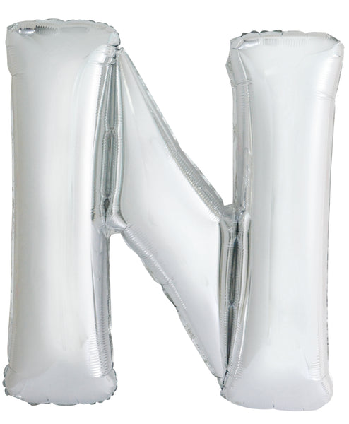 Giant Silver 86cm Helium Balloon Letters & Numbers