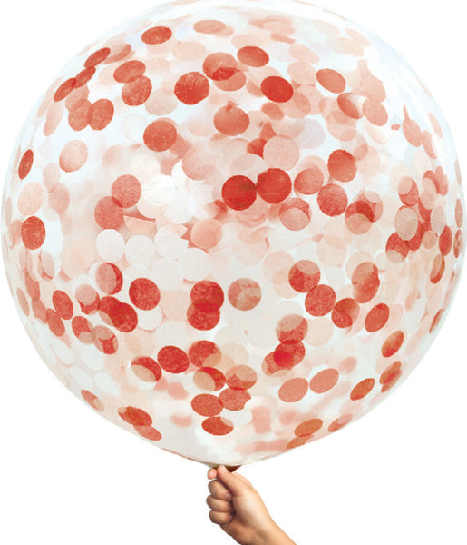 Confetti-Filled Round Giant 90cm Helium Balloons