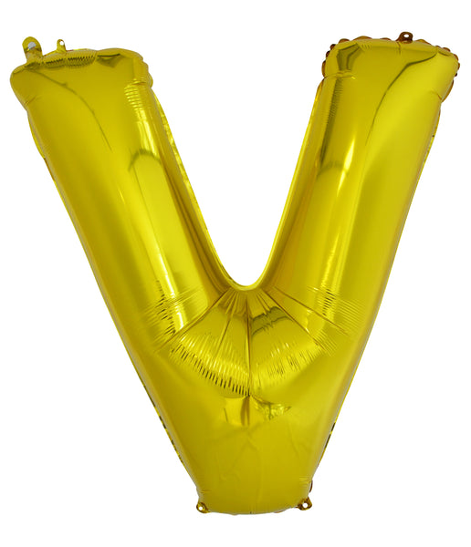 Giant Gold 86cm Helium Balloon Letters & Numbers